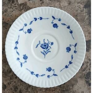 Syracuse China NANTUCKET 5.5" Saucer Plate Blue White Floral Cottage Replacement